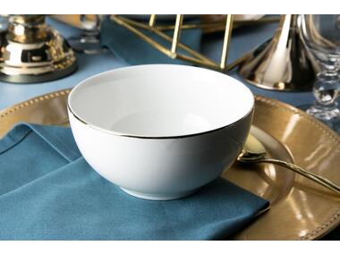 Zdjęcie: Miska Bella Złota Linia 14 cm porcelana kremowa ALTOMDESIGN