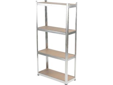 Zdjęcie: Regał metalowy wciskany, 4 półek, 150x75x30, 100 kg, ocynk PROFIX