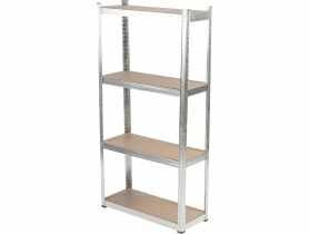 Regał metalowy wciskany, 4 półek, 150x75x30, 100 kg, ocynk PROFIX