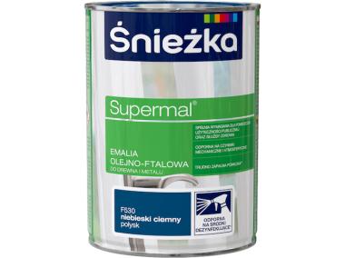 Zdjęcie: Emalia Supermal niebieski ciemny F530 0,8L ŚNIEŻKA