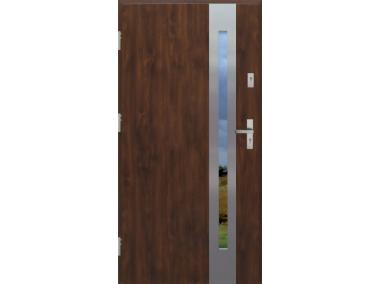 Zdjęcie: Drzwi zewnętrzne stalowo-drewniane Disting Otello 08B Orzech 80 cm lewe KR CENTER