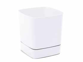 Donica z podstawką Clima 34x34 cm biała LAMELA PLASTIC
