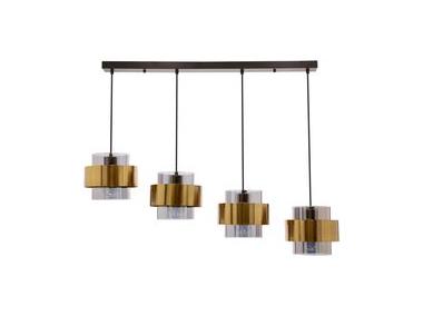 Zdjęcie: Lampa wisząca Spiega 4-punktowa czarno-mosiężna CANDELLUX