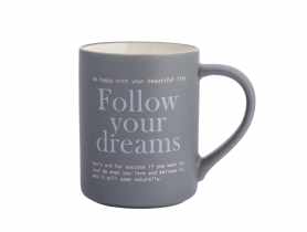 Kubek prosty 410 ml dekoracja follow your dreams ALTOM DESIGN
