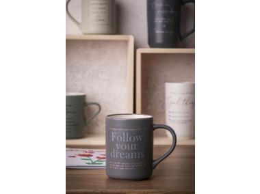 Zdjęcie: Kubek prosty 410 ml dekoracja follow your dreams ALTOM DESIGN