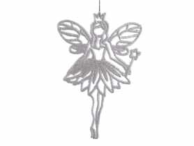 Artykuły dekoracyjne świąteczne Fairy 4-1, 14 cm -6 szt. białe 04180 EUROFIRANY