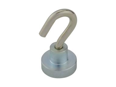 Zdjęcie: Magnes neodymowy okrągły z haczykiem M4 16x4,5 mm, 2 sztuki STAHL