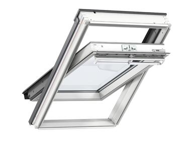 Zdjęcie: Okno obrotowe GGL PK04 2066 drewniane, malowane na biało, 3-szybowe VELUX