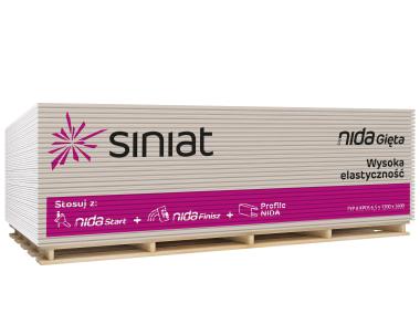 Zdjęcie: Płyta g-k 6,5x1200x2600 mm Nida Gięta GKB SINIAT
