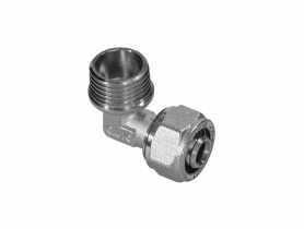 Złączka skręcana kolano wkrętne 20x1/2" gz DURO SYSTEM