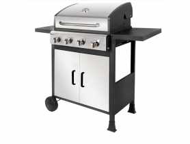 Grill gazowy 4-palnikowy 2,7 kW z rusztem żeliwnym AMR IMPEX