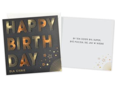 Zdjęcie: Karnet QR-044 Urodziny - męskie, happy birthday KUKARTKA