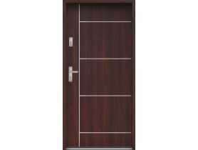 Drzwi wejściowe do mieszkań Bastion A-65 Orzech japoński 80 cm prawe OSPŁ KR CENTER