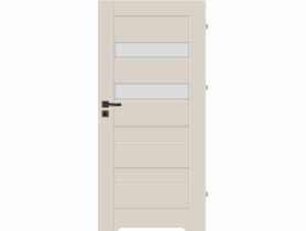 Drzwi wewnętrzne Efez 60L kaschmir FF, mleczna szyba, podcięcie NAWADOOR
