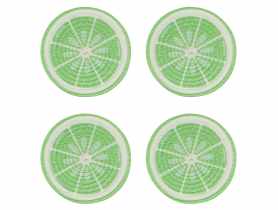 Zestaw podkładek Tropicana słomkowych okrągłych średnica 10 cm dekoracja limonka ALTOM DESIGN