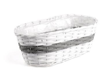 Zdjęcie: Koszyk wiklinowy do obsadzania kwiatami 42x22x15 cm TIN TOURS