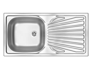Zdjęcie: Zlewozmywak Techno satyna 1K Z/O 860x435x160, 2 + osprzęt DEANTE
