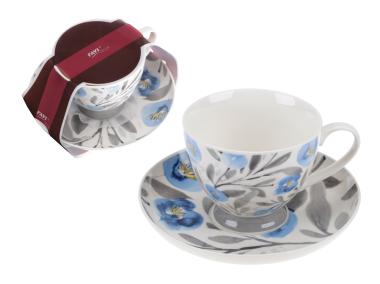 Zdjęcie: Filiżanka i spodek Florence 200 ml z porcelany New Bone wz. 1 RAVI DECOR