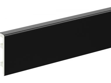 Zdjęcie: Listwa przypodłogowa PVC Status Line 80x15 mm 2,2 m czarny RAL9005 lakier mat CEZAR
