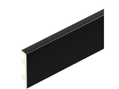 Zdjęcie: Listwa przypodłogowa PVC Status Line 80x15 mm 2,2 m czarny RAL9005 lakier mat CEZAR