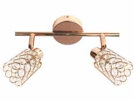 Lampa ścienna listwa York 2xG9 mosiądz CANDELLUX