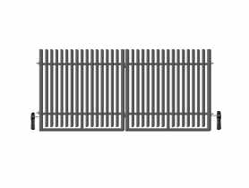 Brama dwuskrzydłowa Anika 3,50 m, 1,80 m,  z automatem, stal ocynk+RAL7016 struktura POLBRAM
