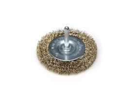 Szczotka druciana tarczowa mosiądzowana 100 mm DEDRA