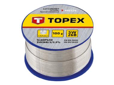 Zdjęcie: Lut cynowy 60% Sn, drut 1.5 mm, 100 g TOPEX