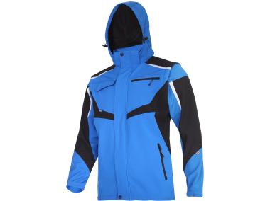Zdjęcie: Kurtka softshell z kapturemi odpinanymi rękawami, niebiesko-czarna,3XL,CE, LAHTI PRO
