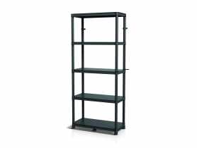 Regał plastikowy 740x360x1725 mm czarny KISTENBERG