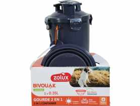 Bidon 2w1 dla psa Bivouak 2x350 ml niebieski ZOLUX