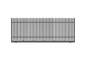 Brama przesuwna bez przeciwwagi Anika 4,00 m, 1,80 m, z zamkiem hakowym, lewa POLBRAM