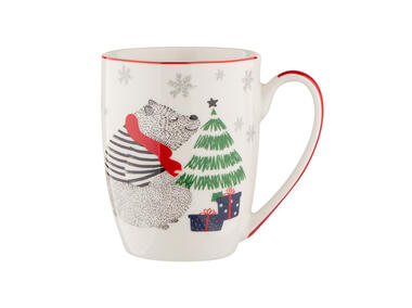 Zdjęcie: Kubek winter friends baryłka 300 ml dekorowany niedźwiadek ALTOMDESIGN