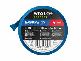 Taśma izolacyjna PVC 0,18 mm x 19 mm x 18 m, niebieski STALCO PERFECT