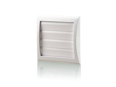 Zdjęcie: Kratka wentylacyjna z żaluzją i okrągłym kołnierzem 154x150/100 mm biała VENTS