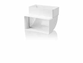 Kolano poziome 45 stopni 220x90 mm białe VENTS