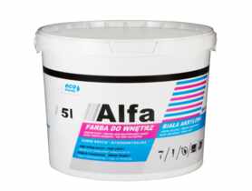 Farba akrylowa Alfa 5 L biała UNICELL