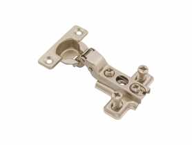 Zawias meblowy puszkowy 26 wygięty 8 drzwi półwpuszczane + prowadnik METRO