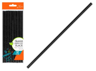 Zdjęcie: Słomki papierowe Black 12 sztuk 30320 RAVI