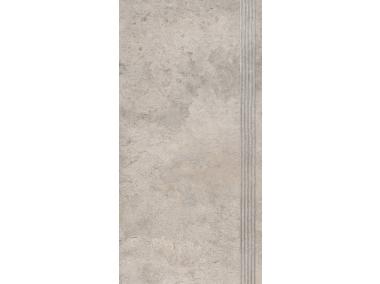 Zdjęcie: Gres szkliwony stopnica Forum 30x60 cm jasnoszary STARGRES