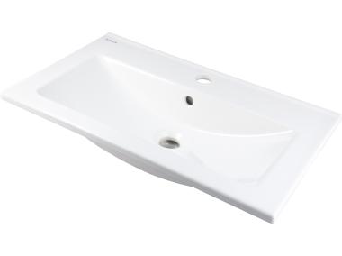 Zdjęcie: Umywalka ceramiczna wpuszczana z miejscem na baterię DEANTE