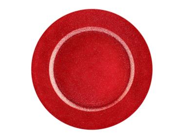 Zdjęcie: Podkładka pod talerz z brokatem 33 cm czerwona ALTOMDESIGN
