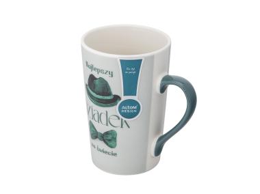 Zdjęcie: Kubek stożek wysoki Najlepszy dziadek 430 ml dekoracja zielony kapelusz ALTOM DESIGN