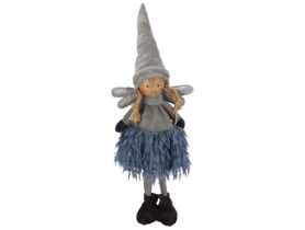 Aniołek z materiału 48 cm niebiesko-szary JUMI