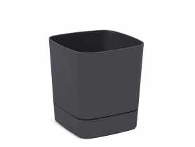 Donica z podstawką Clima 30x30 cm antracytowa LAMELA PLASTIC