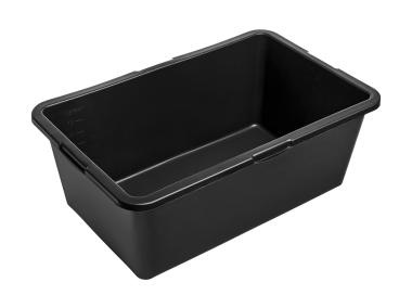 Zdjęcie: Kwadratowa kastra budowlana z tworzywa sztucznego, kolor czarny, 60 litrów STELLA GREEN