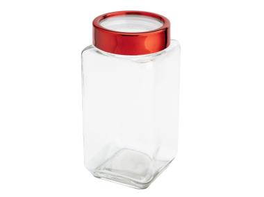 Zdjęcie: Pojemnik kwadratowy z czerwoną pokrywką 1000 ml ALTOM DESIGN