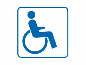 Oznaczenie "Niepełnosprawny" 14,8x14,8 cm folia METRO
