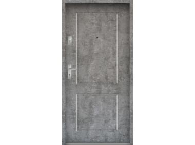 Drzwi wejściowe do mieszkań Bastion S-91 Beton srebrny 80 cm prawe OSPŁ KR CENTER