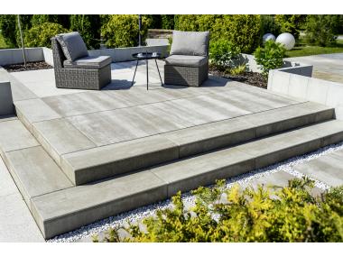 Zdjęcie: Płyta tarasowa 80x40x4 cm kalcyt szaro-stalowy Renox melanż BRUK-BET